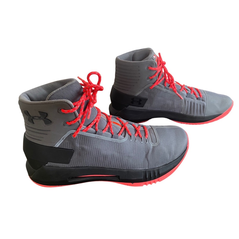 Under Armour SC 3Zero Basketball Shoes Mens 9 Gray Black Orange 1298309-040